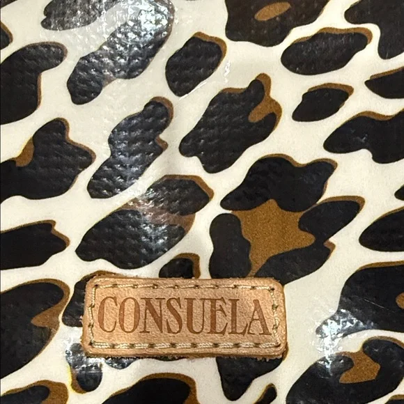 Consuela Wild Leopard Crossbody Bag with Multicolor Strap - Picture 2 of 4